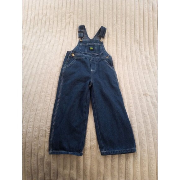 John Deere Blue Overalls with Gray Tractor Shirt - Picture 2 of 7